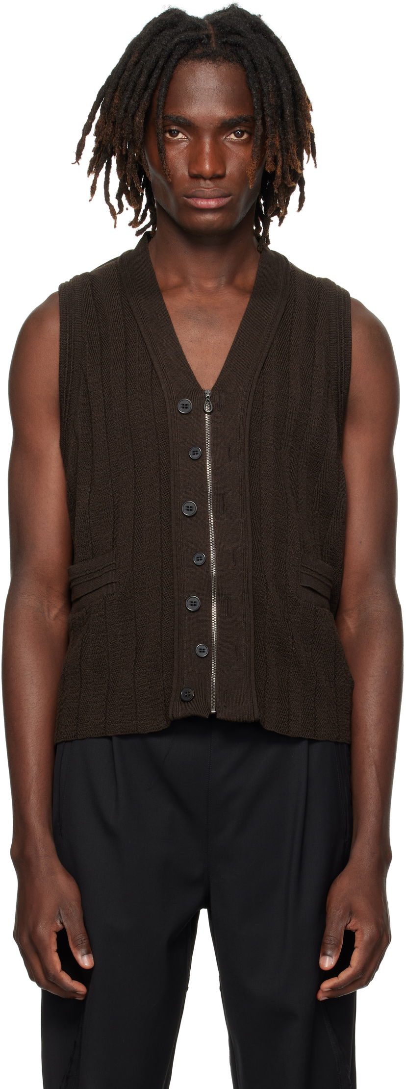 Жилетка KIKO KOSTADINOV Kiko Kostadinov Fitz Knit Vest Кафяво | KKAW25KN02-92