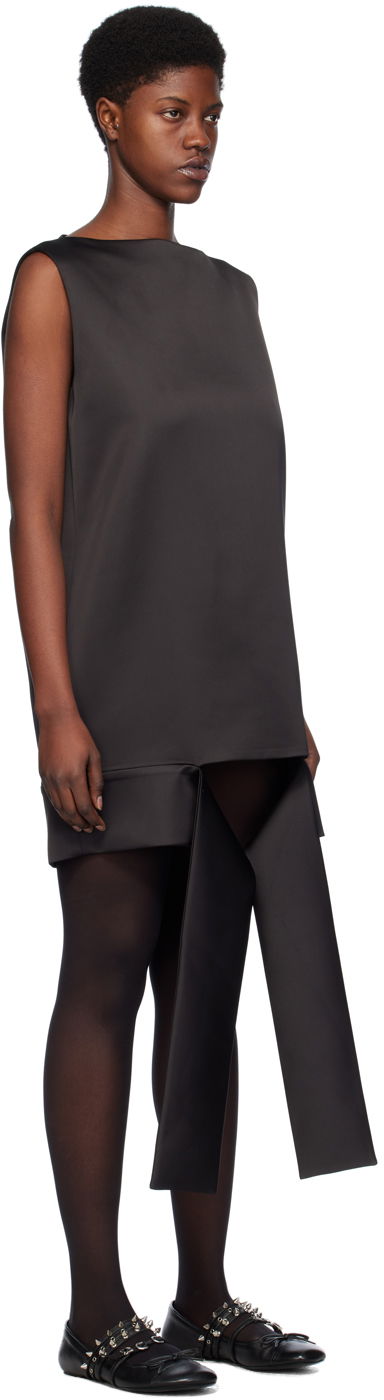 Pокля We11done We11done Satin Sleeveless Minidress with Origami Straps Черно | WD-OP0-24-174-U-BK, 1