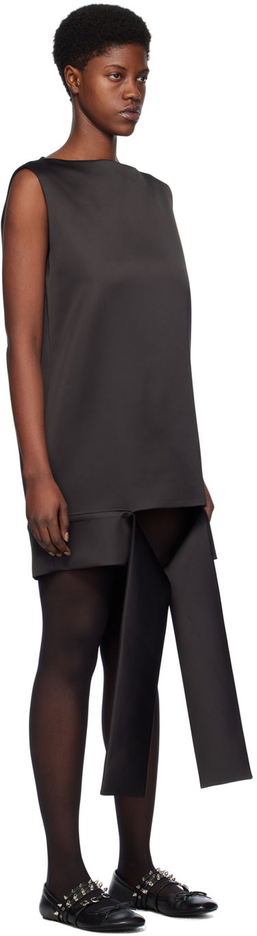 Pокля We11done We11done Satin Sleeveless Minidress with Origami Straps Черно | WD-OP0-24-174-U-BK, 1