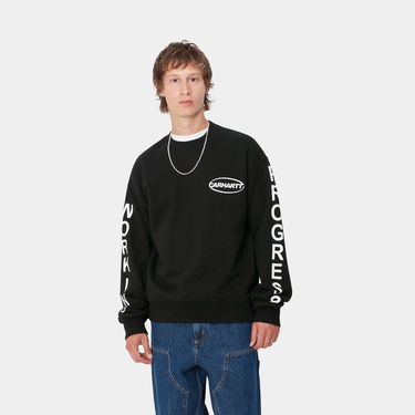 Суитчър Carhartt WIP Black Printed Crewneck Sweatshirt Черно | I033939_9, 0