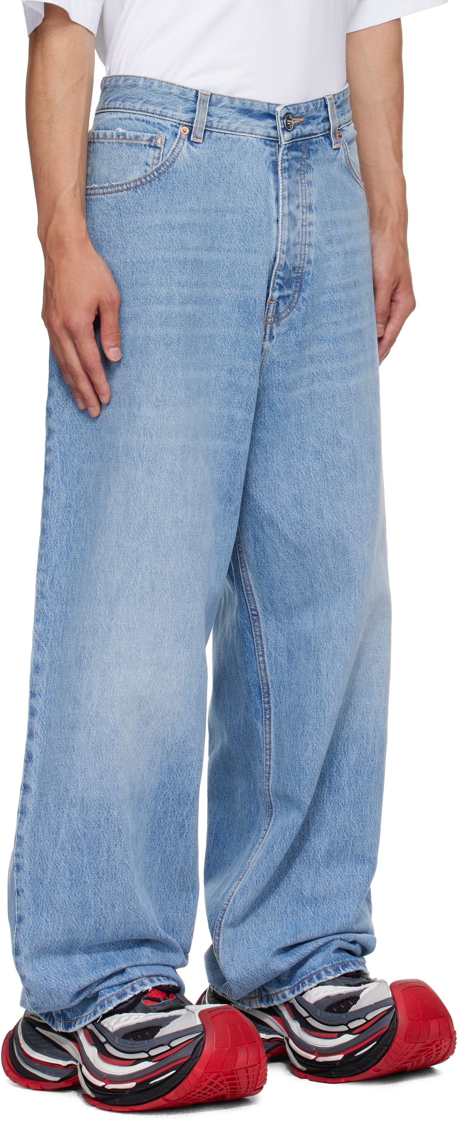 Дънки VETEMENTS Vetements Anarchy Reworked Jeans Синьо | UH76DP120LB1, 1
