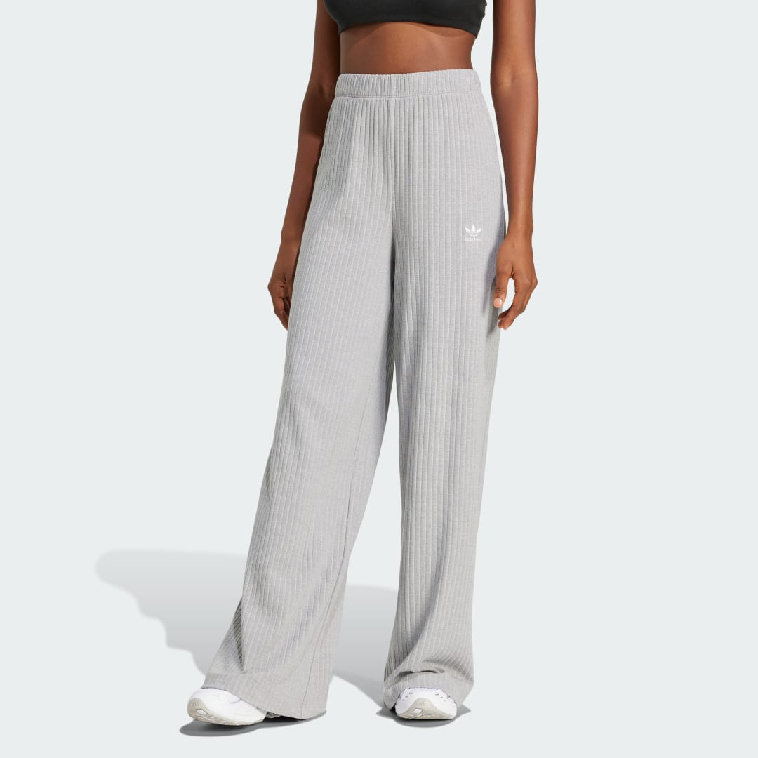 Панталони adidas Performance Wide Leg Ribbed Pants Сиво | JD1498, 0