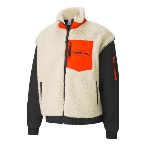 Яке бомбър Puma Attempt Sherpa Fleece Jacket Бяло | 598257-01, 0
