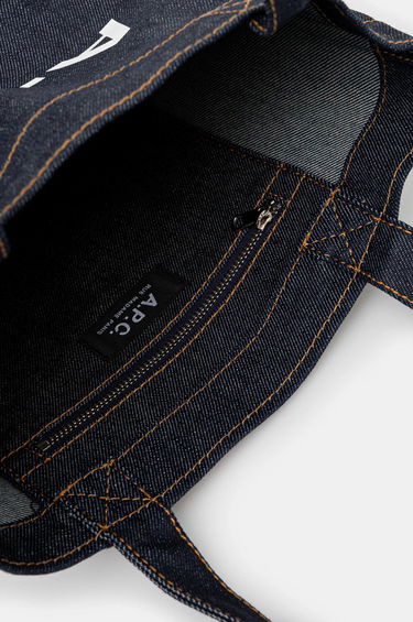Голяма пазарска чанта A.P.C. Axel Small Tote Bag Синьо | CODDP.M61568.IAK, 4