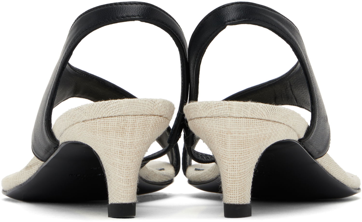 Аксесоари TOTEME TOTEME Leather Thong Heeled Sandals Черно | 252-WAS0201-LE0104, 1