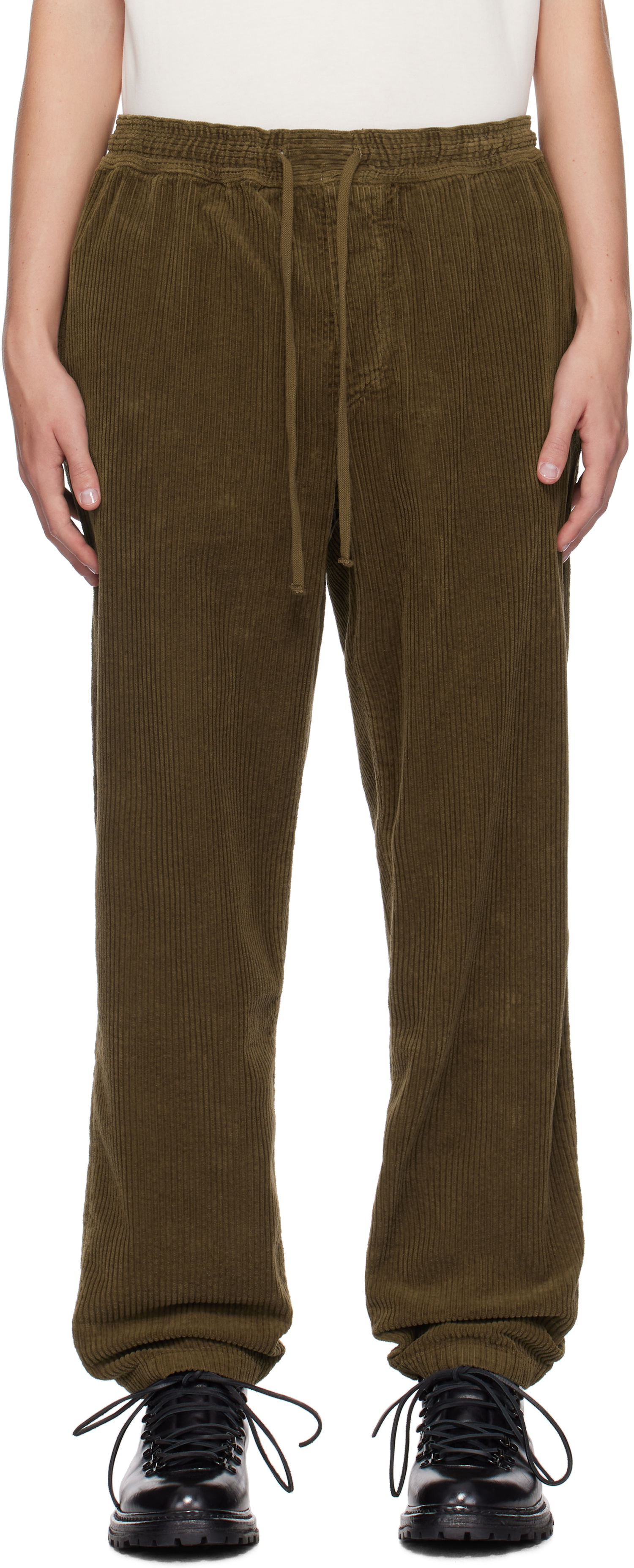 Панталони ISABEL MARANT Isabel Marant Nirlen Corduroy Trousers Зелено | PA0468HA-B4G03H, 0