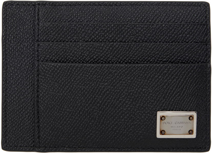 Портфейл Dolce & Gabbana Dauphine-Print Card Holder Черно | BP3325AG219