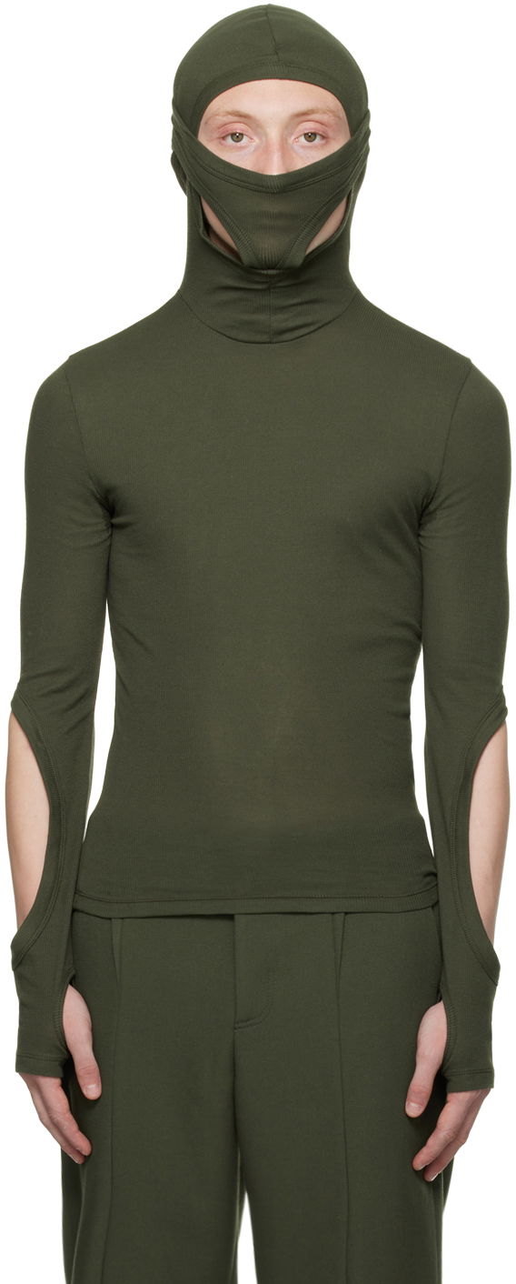 Пуловер Dion Lee Dion Lee Interlock Mask Turtleneck Top Зелено | C3078F22, 0