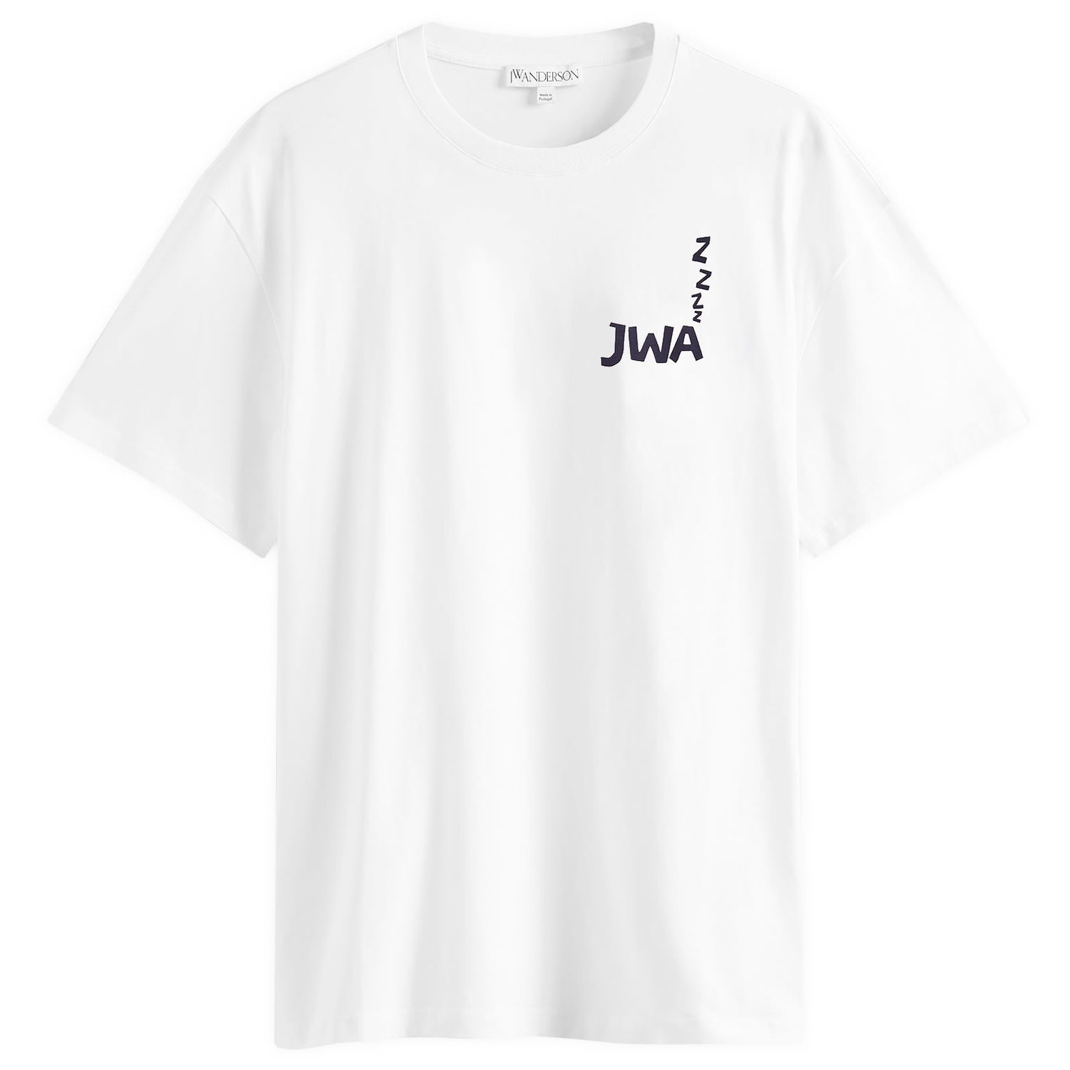 Тениска JW Anderson Back Print T-Shirt in White, Size Large Бяло | JT0285-PG1510-001, 0