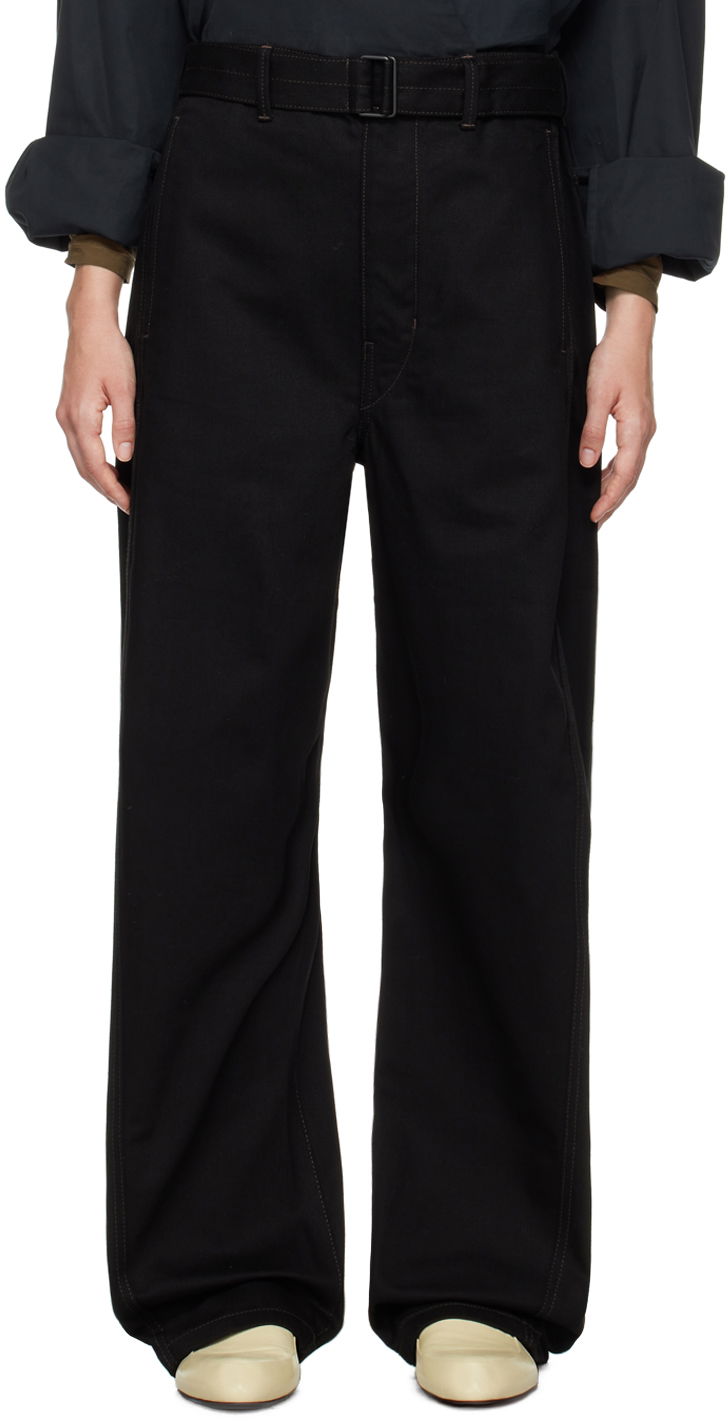 Карго панталони LEMAIRE Lemaire Twisted Belt Trousers Черно | PA326 LD1000