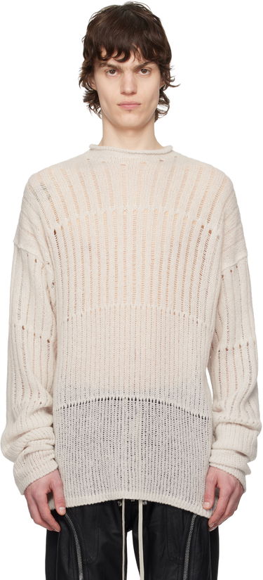 Пуловер Rick Owens Rick Owens Hollywood Oversized Knit Sweater Бежово | RU01E5681 KGRID, 0