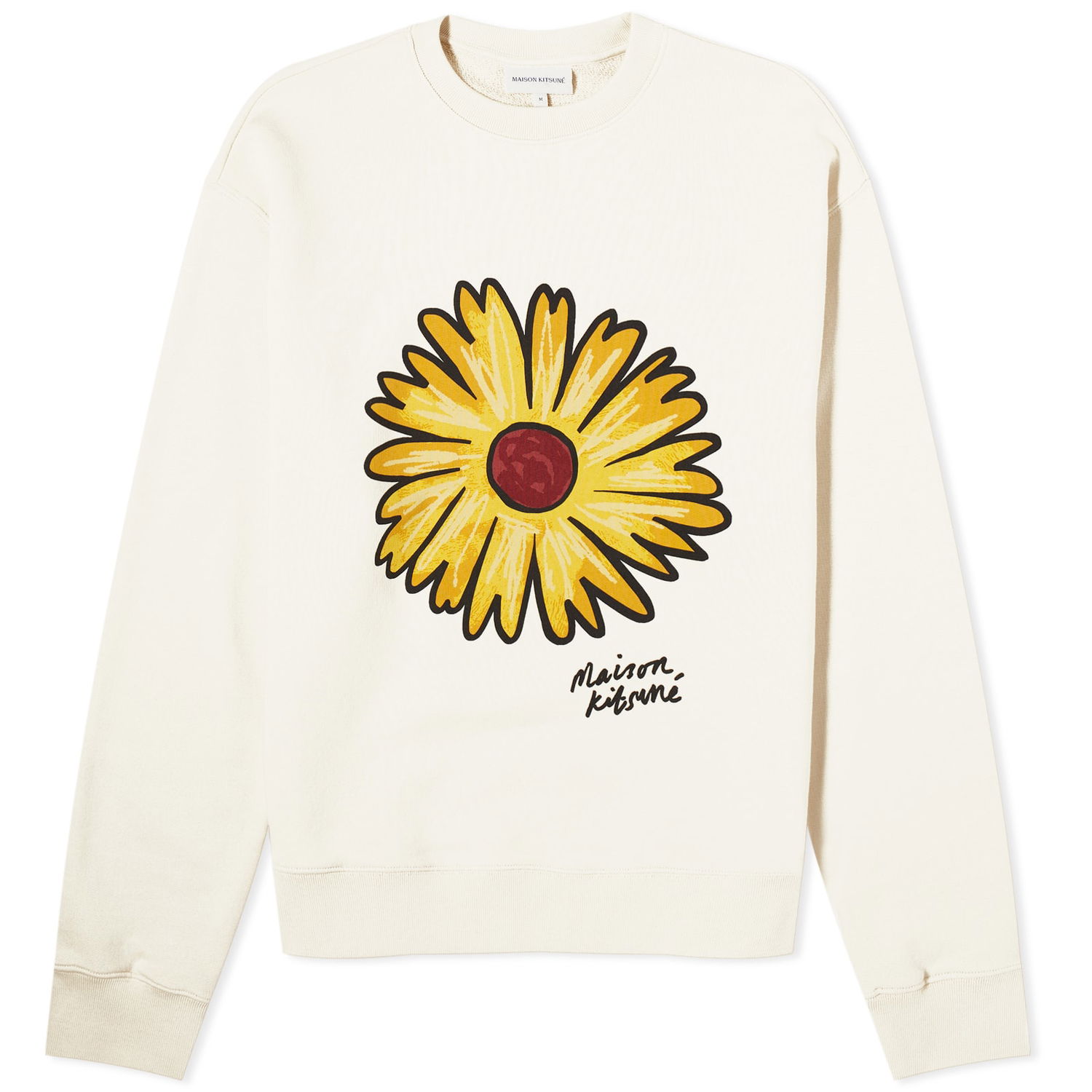 Суитчър MAISON KITSUNÉ Maison Kitsuné Floating Flower Crew Sweat Бяло | MM00317KM0321-P205, 0