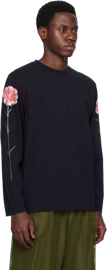 Тениска Simone Rocha Simone Rocha Carnation Print Long Sleeve T-Shirt Бяло | 5194P32P32A-M 0569, 4