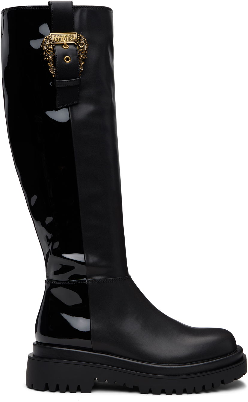 Кецове и обувки Versace Versace Jeans Couture Tall Boots Черно | E79VA3S65_E71570