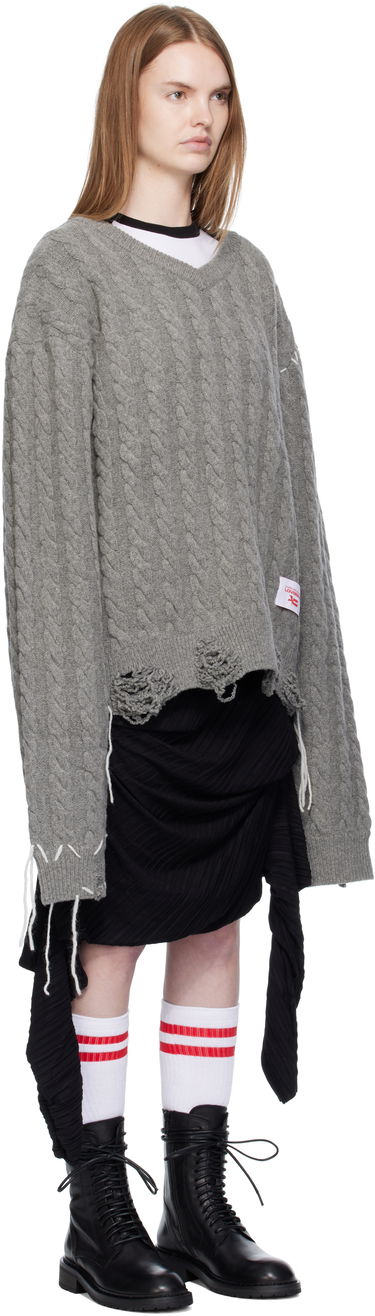 Пуловер Charles Jeffrey Loverboy Charles Jeffrey LOVERBOY Label Cable Knit Sweater Сиво | 52090301, 1