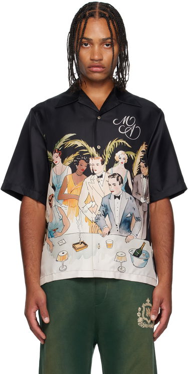 Риза AMIRI AMIRI Bar Scene Resort Shirt Черно | AMSTCA1192, 0