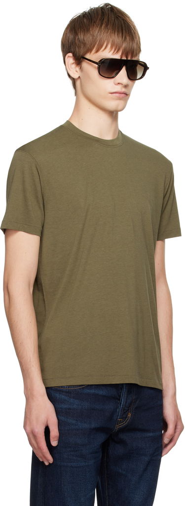 Тениска Tom Ford TOM FORD Lyocell Cotton Crewneck T-shirt Зелено | JCS004-JMT012, 1