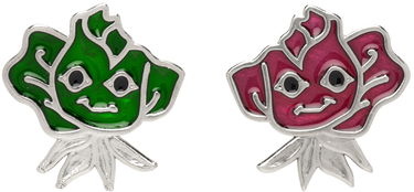 Обеци Chopova Lowena Silver Smile Rose Earrings Зелено | 6118, 0