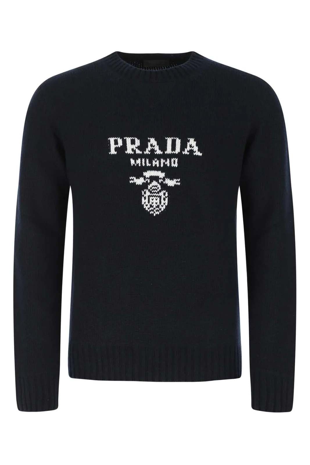 Пуловер Prada Intarsia Logo Knit Crewneck Черно | UMB223S2111YMW-F0002, 0