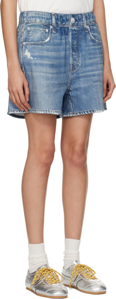 Къси панталони rag & bone Rag & Bone Women's Miramar Terry Walking Shorts Синьо | WCW24P40018201, 4