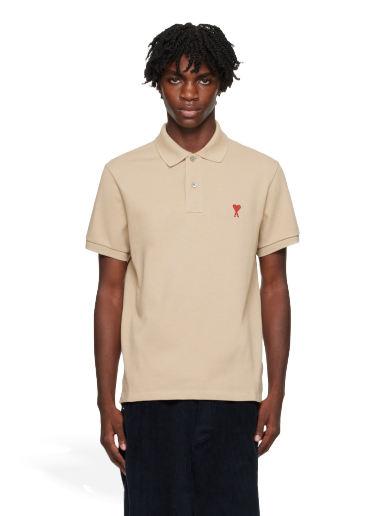 Поло тениска AMI Polo Tee Бежово | UPL001.760