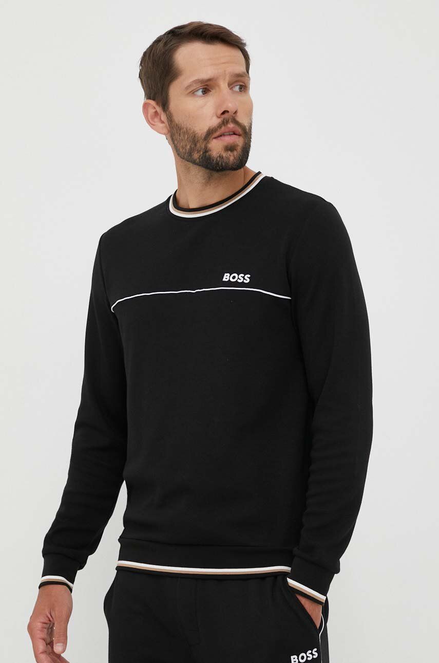 Суитчър BOSS Logo Loungewear Sweatshirt Черно | 50480658, 0