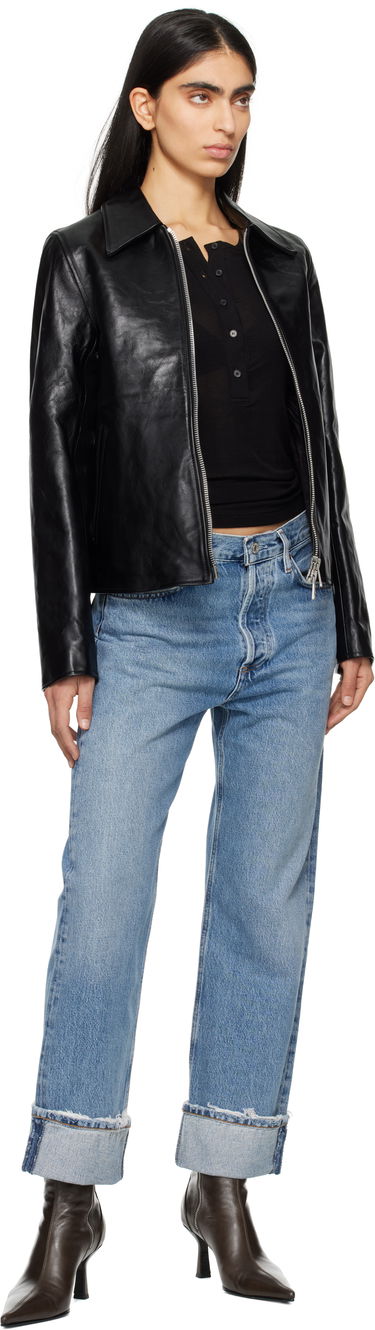 Дънки AGOLDE AGOLDE Fran Low Slung Straight Jeans Синьо | A9157-1141, 3