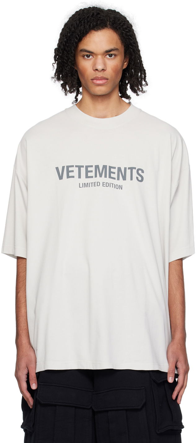 Тениска VETEMENTS 'Limited Edition' T-Shirt Сиво | UE64TR820W