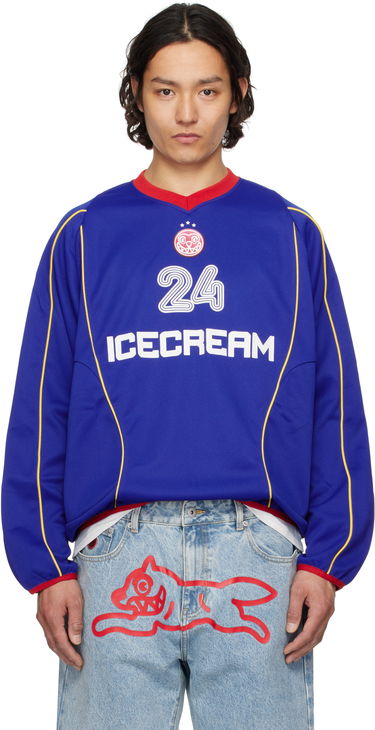 Пуловер BBC IceCream ICECREAM Football Long Sleeve Jersey T-Shirt Синьо | IC25140, 0