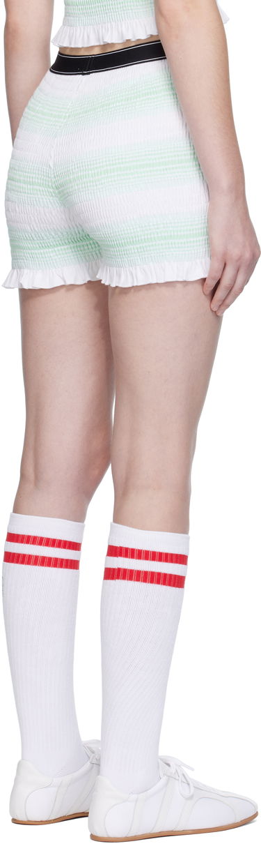 Къси панталони Casablanca Casablanca Stripe Shirred Shorts Зелено | WPF25-JTR-163-01, 2