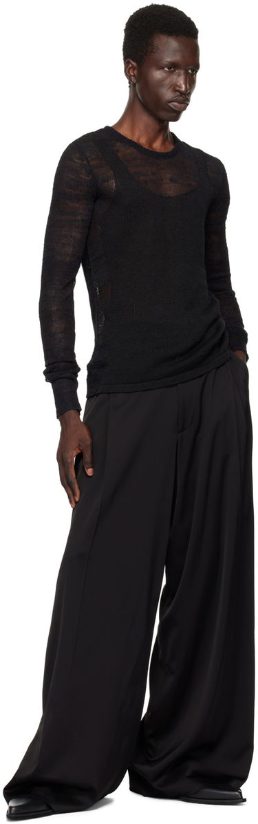 Пуловер Ann Demeulemeester Ann Demeulemeester Marten Ghost Knit Sweater Черно | 2401-M-KN13-KN039-099, 3
