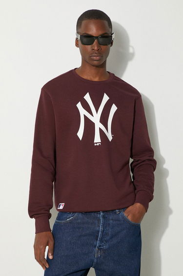 Суитчър New Era NEW YORK YANKEES Crewneck Sweatshirt Бургунди | 60416740, 0