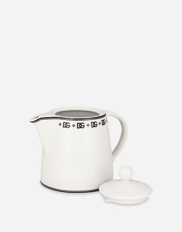 Домашен декор Dolce & Gabbana Dolce & Gabbana Porcelain Teapot with DG Logo Бяло | TC0139TCALHU0082, 3