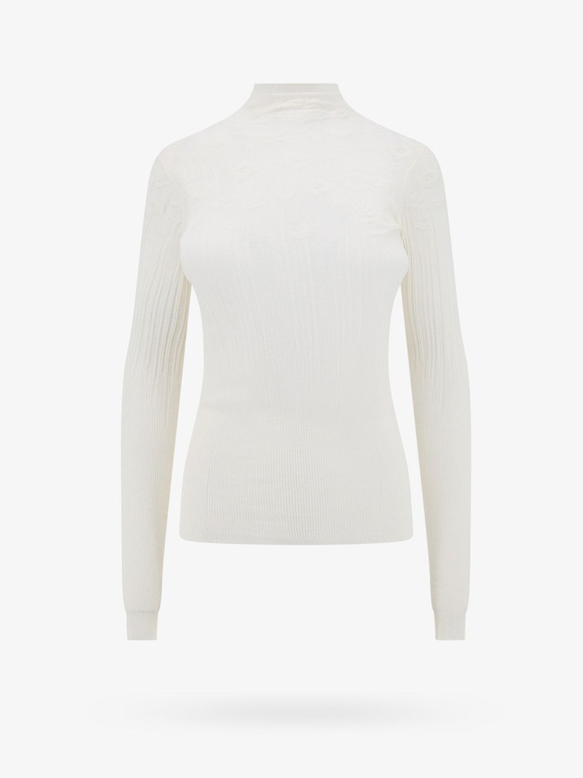 Пуловер Bottega Veneta Turtleneck Top Бяло | 772544V3MM09071