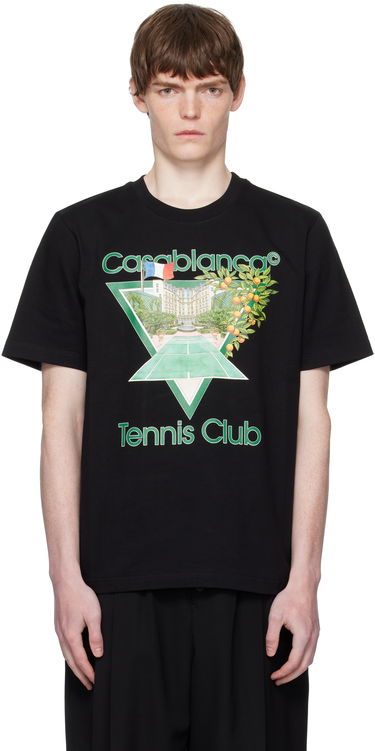 Тениска Casablanca Casablanca 'Tennis Club' Icon Short-Sleeve T-Shirt Черно | MPF25-JTS-001-21-EX-FLANNELS, 0