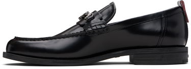 Облекло и аксесоари BOSS Stacked-Logo Bit Leather Loafers Черно | 50548574, 3