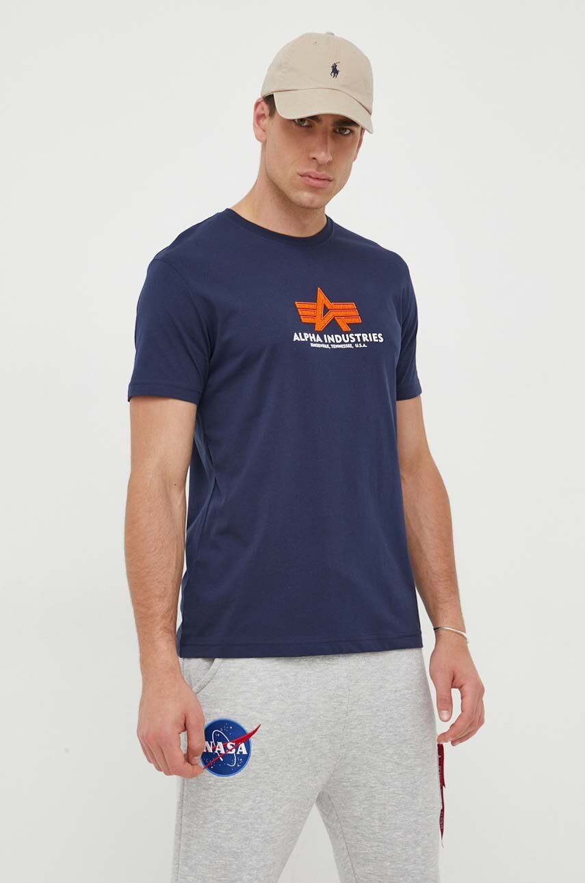 Тениска Alpha Industries Basic T Тъмно синьо | 100501RB.697, 0