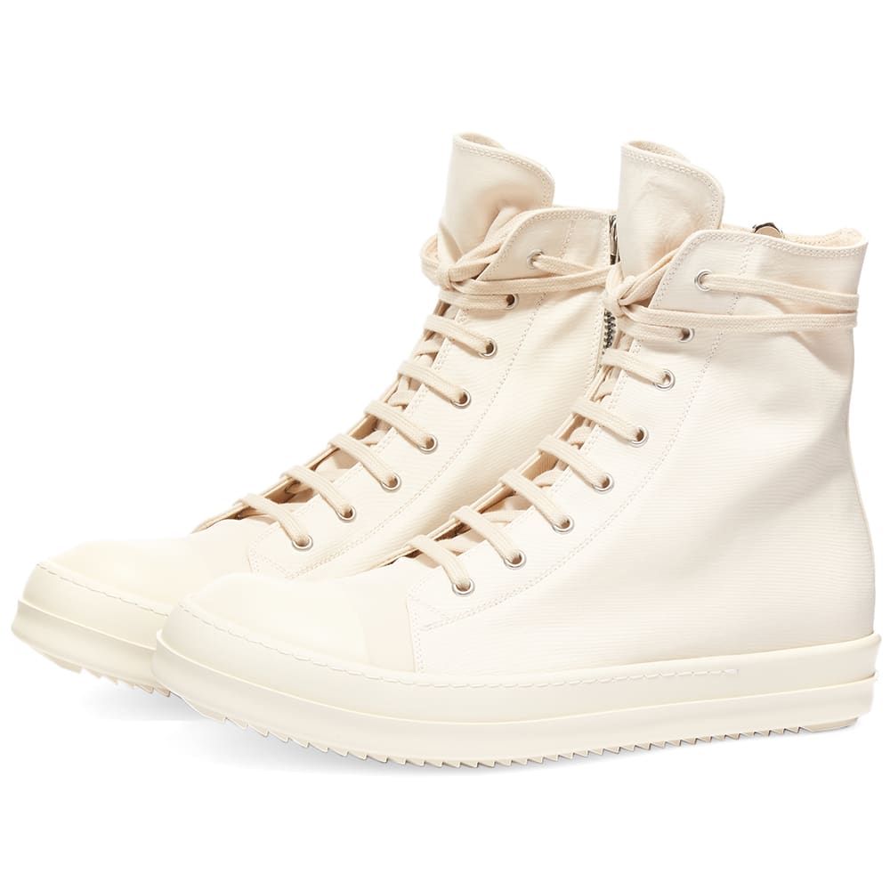 Кецове и обувки Rick Owens DRKSHDW Cotton Nylon High Бяло | DU01B7800-MU-2111, 0
