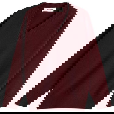 Пуловер Róhe Women's V-Neck Knitted Jumper, 32 Бургунди | 417-23-317, 0