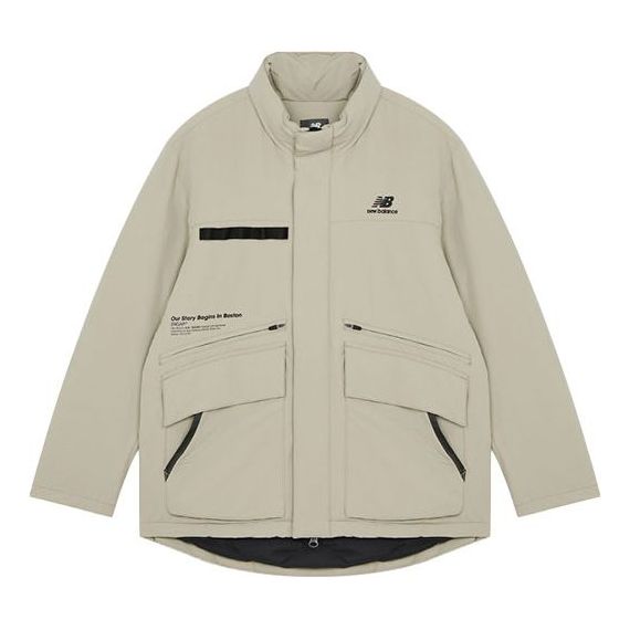 Парка New Balance Logo Down Jacket Бежово | 5PB42191-DB