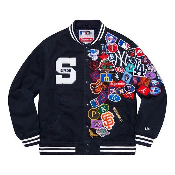 Яке бомбър Supreme New Era MLB Varsity Jacket Синьо | SUP-SS20-573