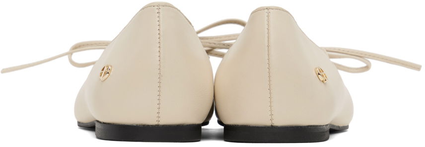 Кецове и обувки Anine Bing Nikki Ballerina Flats with Tie Бежово | A-14-0201-150, 1