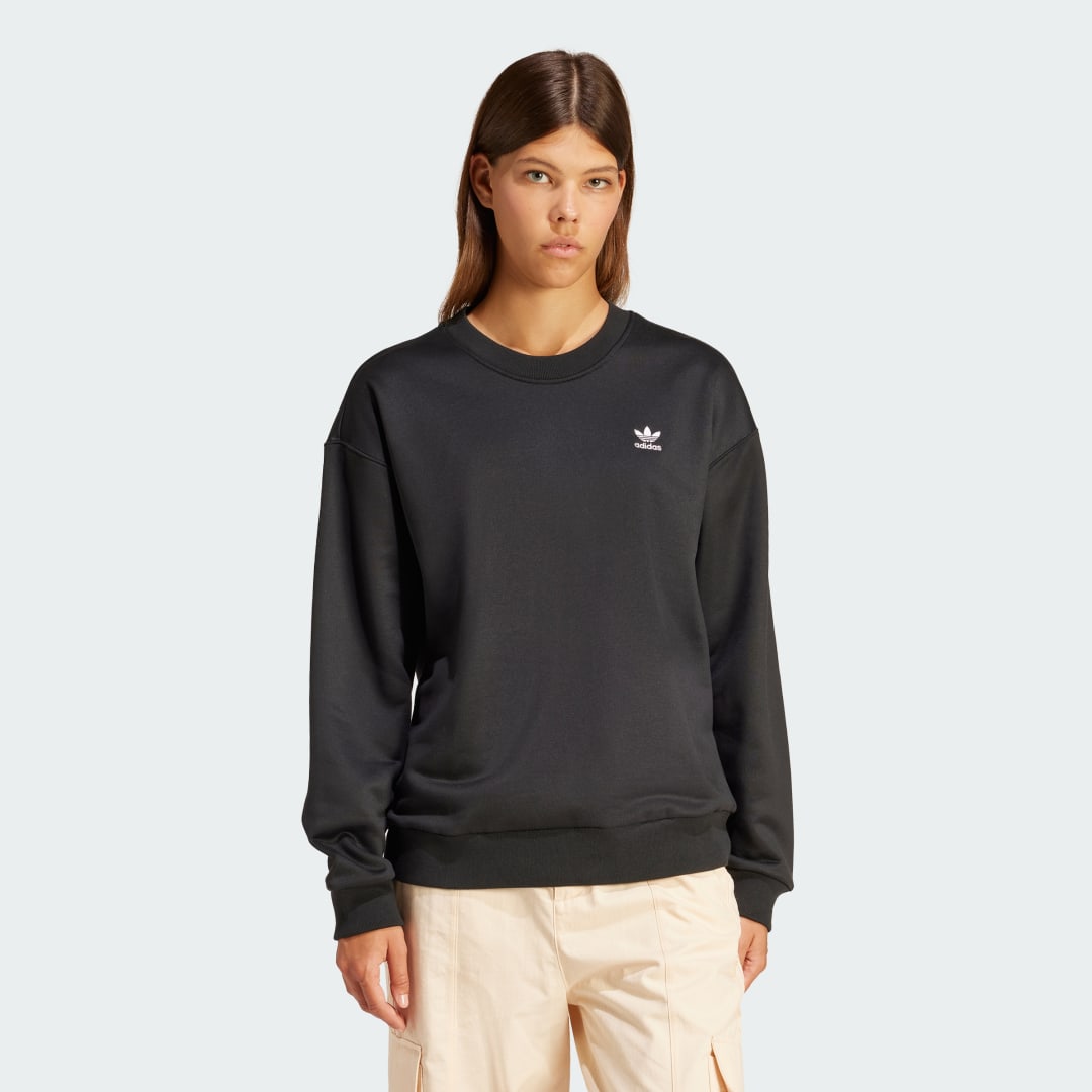 Пуловер adidas Originals Trefoil Loose Crewneck Черно | IU2410, 1