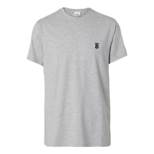 Тениска Burberry Monogram Motif Cotton T-Shirt Сиво | 80140231