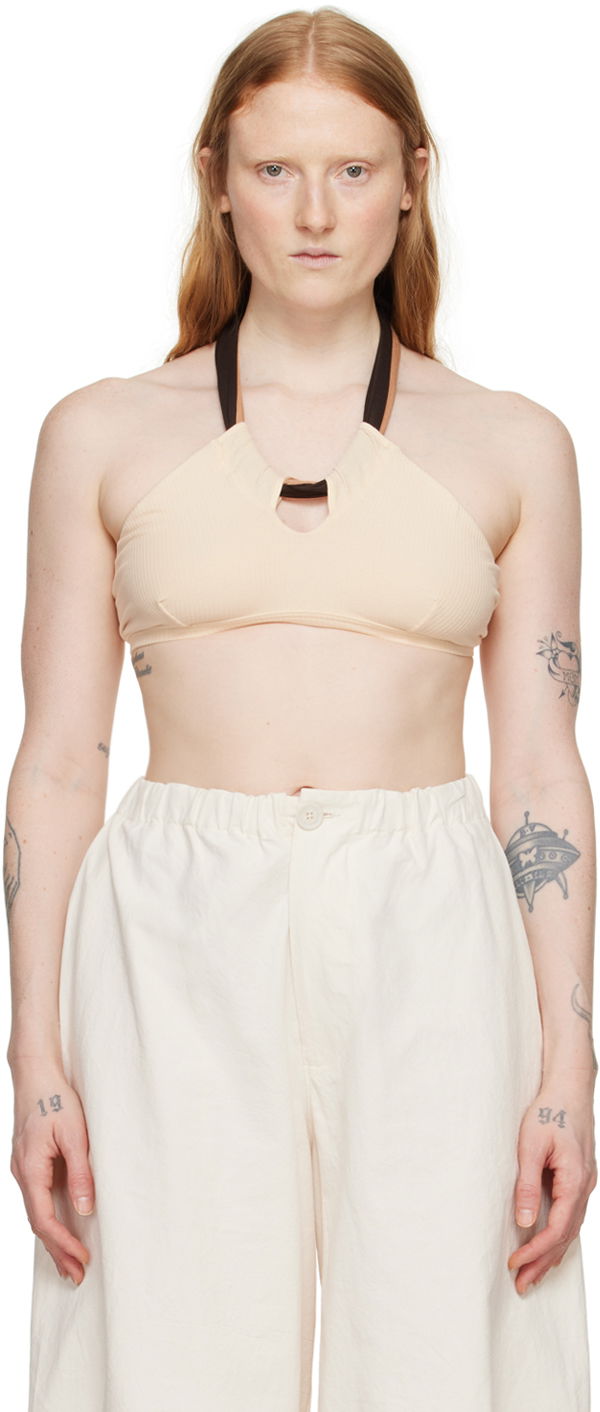 Съкратен топ Baserange Beige Halter Neck Bra Бежово | BRCI-RB-SU24