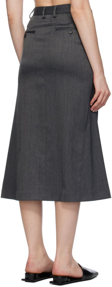 Пола Maison Margiela MM6 Maison Margiela Tailored Midi Skirt Сиво | S52MI0021 S47848, 2