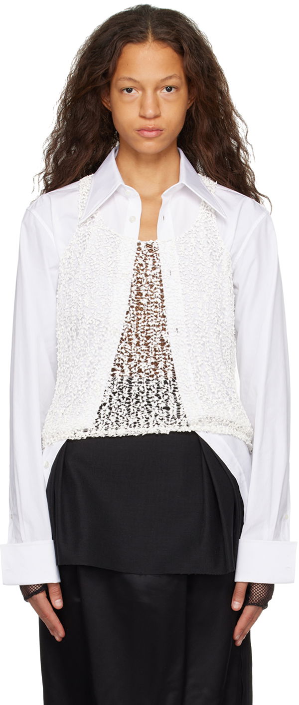 Риза Maison Margiela Sheer Tank Top Бяло | S29NL0055 M13010, 0
