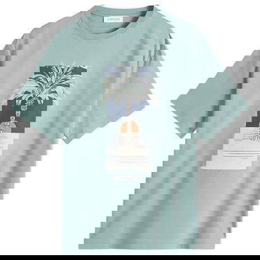 Тениска LANVIN Lanvin Men's Palm Tree Graphic T-Shirt Зелено | RM-TS0115-J173-P25-414, 1