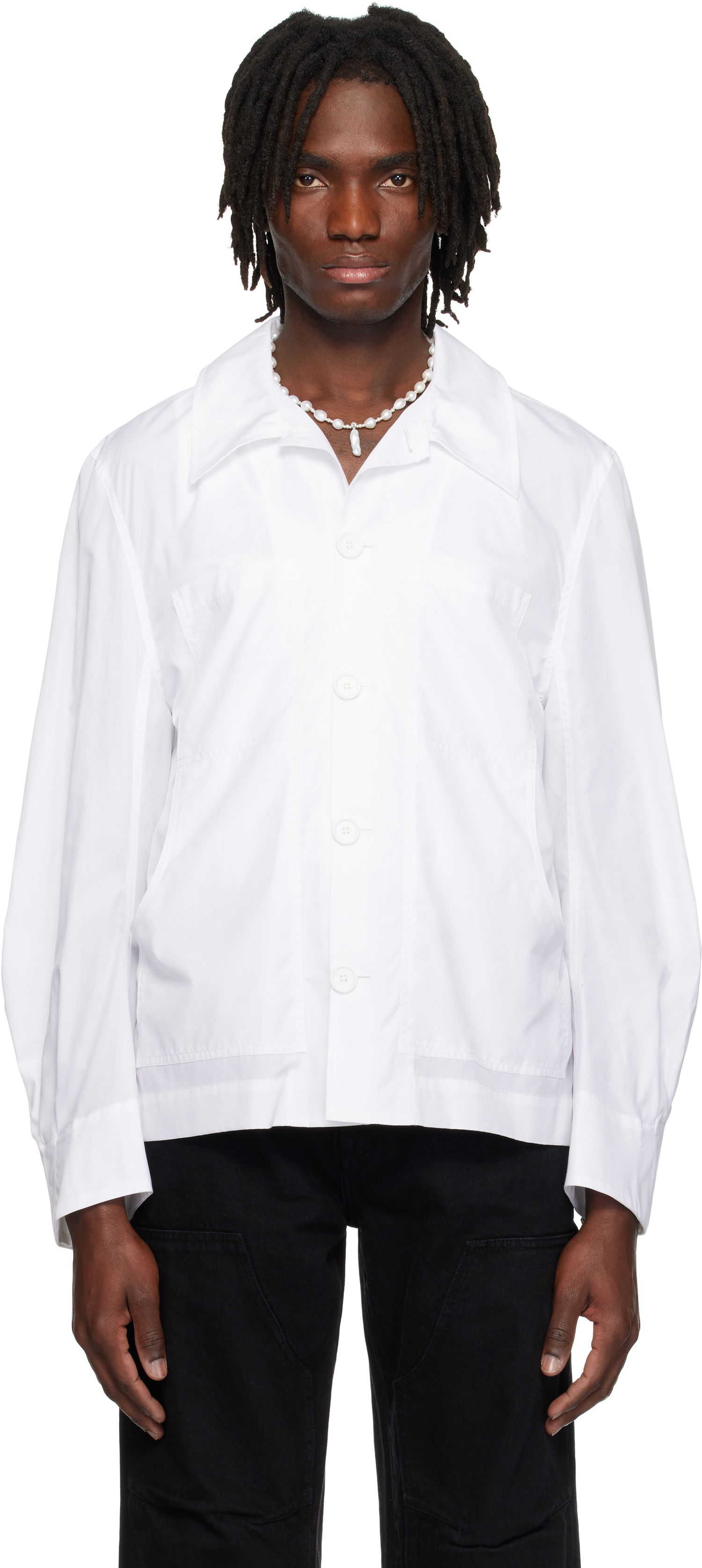 Риза Simone Rocha Simone Rocha Workwear Shirt Бяло | 5350D 1025, 0