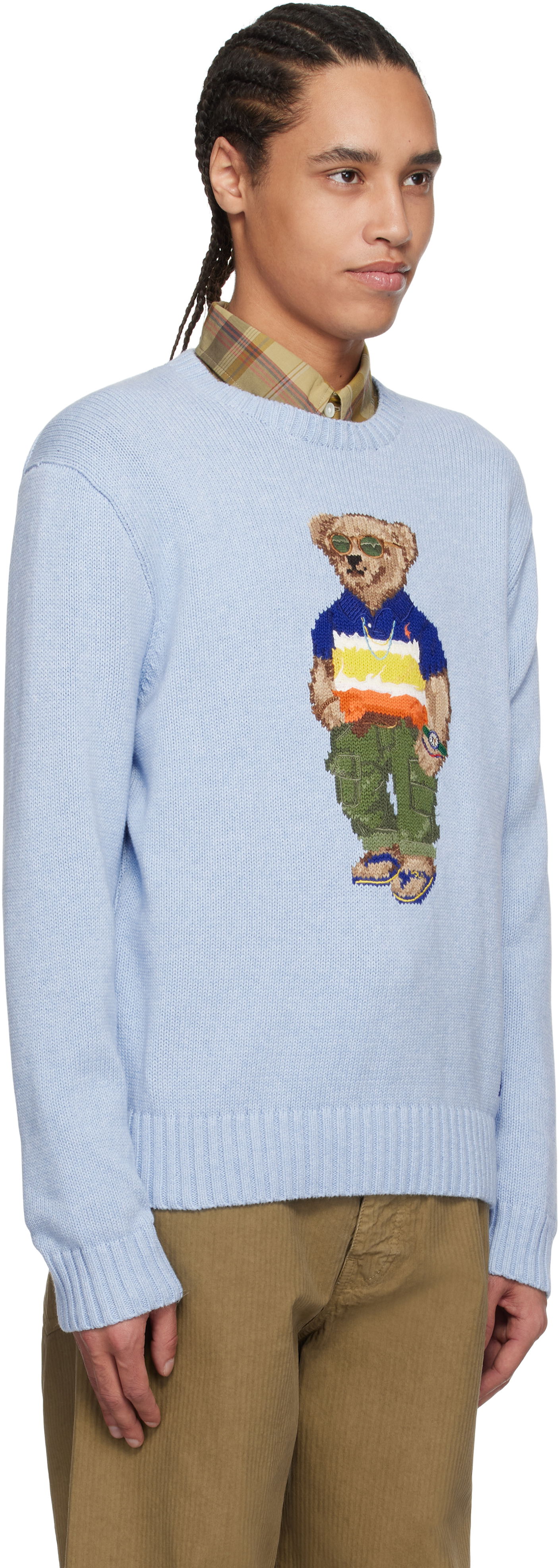 Пуловер Polo by Ralph Lauren Polo Ralph Lauren Bear Cotton Sweater Синьо | 710964799001, 1